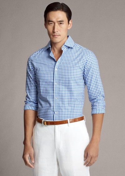 Camisa Ralph Lauren Hombre Azules - Gingham Twill - PUBKD6124